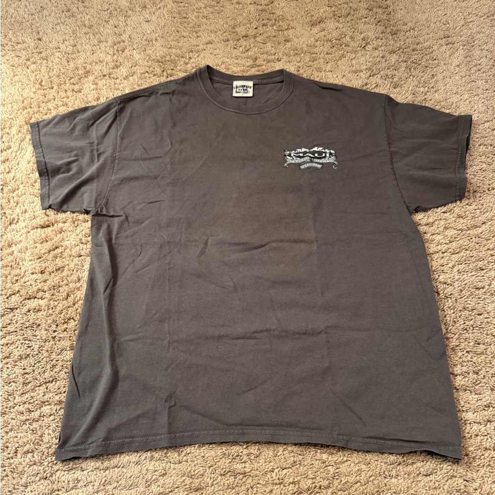Maui Hawaii Tourist T Shirt Dark Grey Size Large (L)